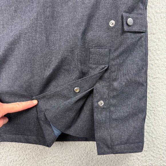 Barbour Jacket Men Medium Navy Blue Winter Bedale Waterproof Padded Quilted Coat - Picture 10 of 12